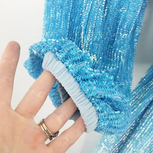 RETROFETE Audrey Sequin Robe Wrap Midi Dress - Picture 9 of 16